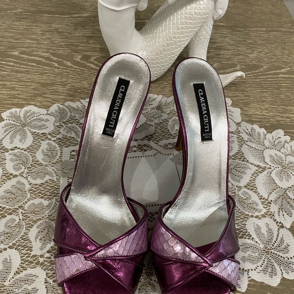 Claudia Ciuti 7m 2 tone purple mule new - Picture 2 of 5